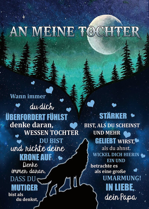 Divesart - Decke vom Vater an die Tochter - "Mondschein der Liebe"