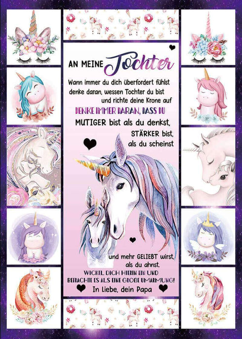 Divesart - Decke vom Vater an die Tochter - "Fabelhafte Welt"