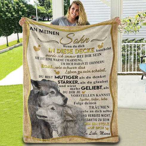 Divesart - Decke von Mutter zu Sohn - "Wolfs Liebkosung"