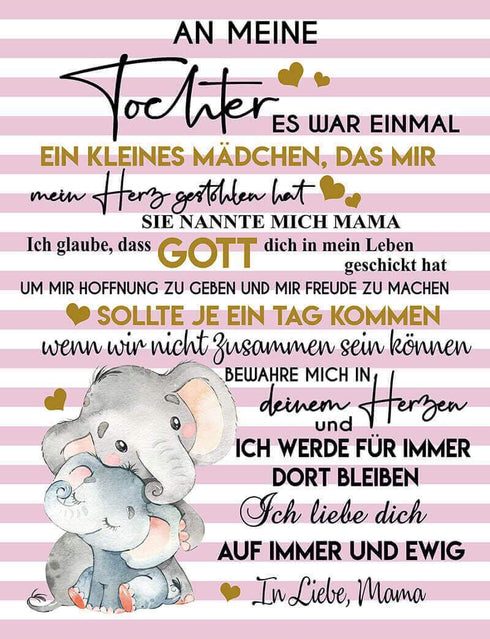 Divesart - Decke von Mutter zu Tochter - "Rosa Zärtlichkeit"