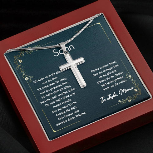 Edelstahl-Halskette - An meinen Sohn