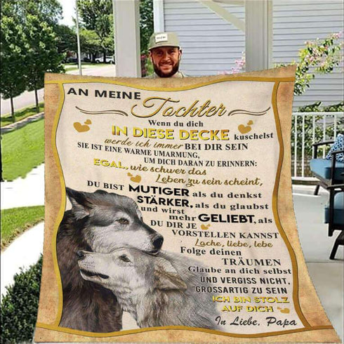 Divesart - Decke vom Vater an die Tochter - "Wolfs Liebkosung"