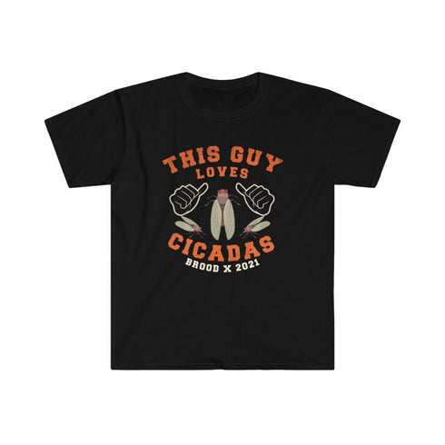 This Girl Loves Cicadas Brood X 2021 Great Eastern USA Entomology Bug Insect Lover Funny Cicada Unisex Soft-Syle T-Shirt