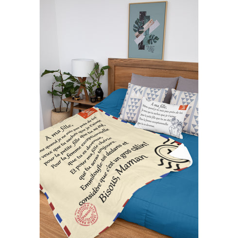 Couverture Personnalisée À Ma Fille+ Oreiller