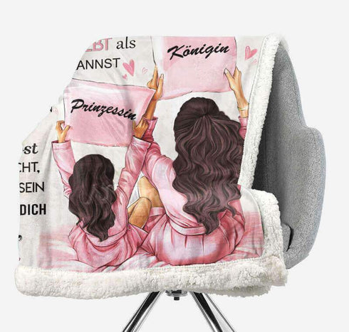 Divesart - Decke von Mutter zu Tochter - "Glück in den kleinen Dingen"