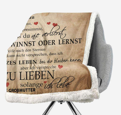 Divesart - Decke von Großmutter zu Enkelin - "Ich werde immer bei dir sein"