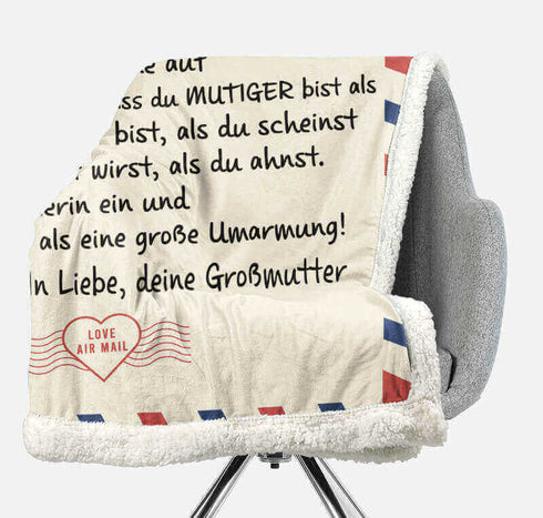 Divesart - Decke von Großmutter zu Enkelin - "Liebe Brief"