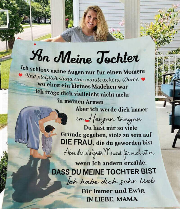 Divesart - Decke von Mutter zu Tochter - "Zuversichtlich erste Schritte"