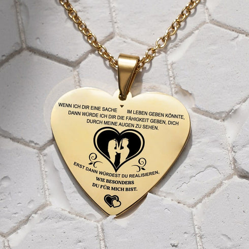 Mein Herz in deinen Händen - Herzanhänger graviert für einen geliebten Menschen