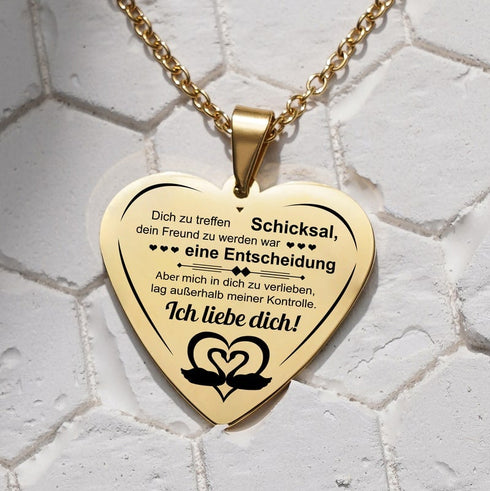 Du bist ein Teil meiner Seele - Herzanhänger graviert für einen geliebten Menschen