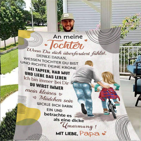 Divesart - Decke vom Vater an die Tochter - "Ich freue mich über jeden Moment mit dir"