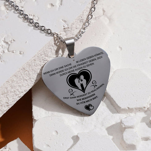 Mein Herz in deinen Händen - Herzanhänger graviert für einen geliebten Menschen