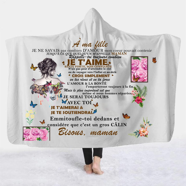 Couverture Portable Personnalisée À Ma Fille Papillon