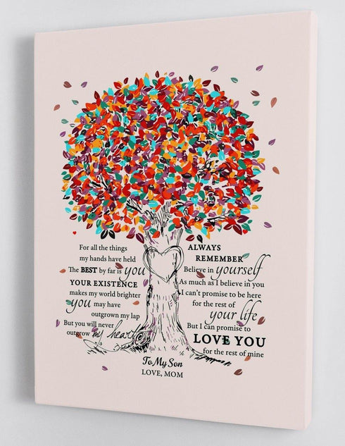 To My Son - From Mom - Framed Canvas Gift MS001 - DivesArt LLC