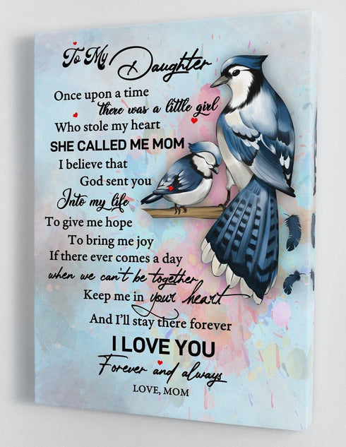 To My Daughter - From Mom - Framed Canvas Gift MD026 - DivesArt LLC