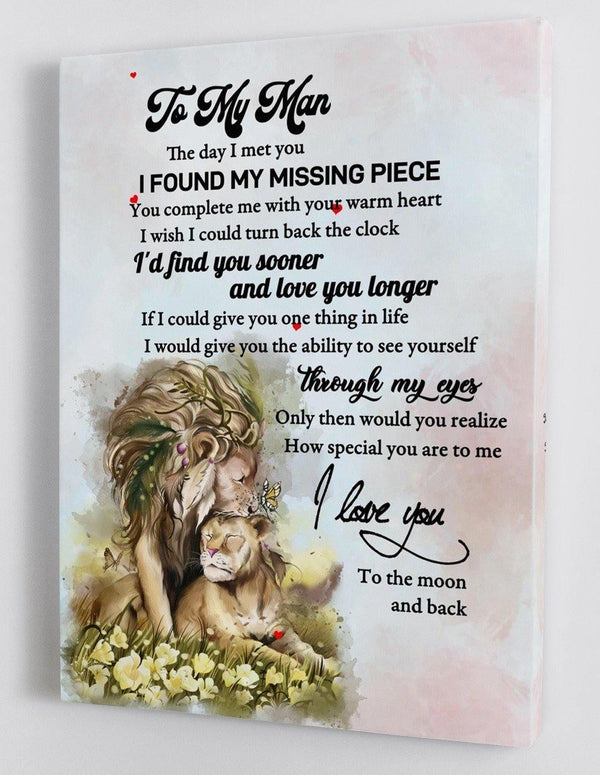 To My Man - Framed Canvas Gift WH004 - DivesArt LLC