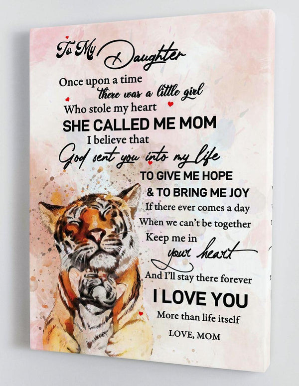 To My Daughter - From Mom - Framed Canvas Gift MD051 - DivesArt LLC