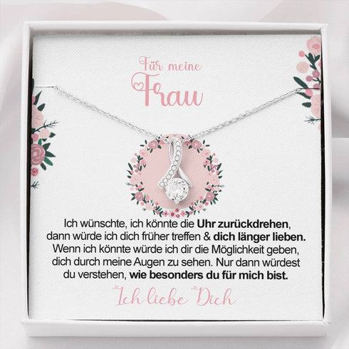 Divesart - Weißgold Halskette - An meine Frau