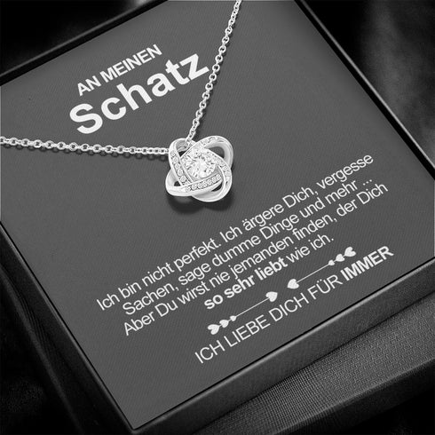 Divesart - Weißgold Halskette - An meinen Schatz - Für Immer