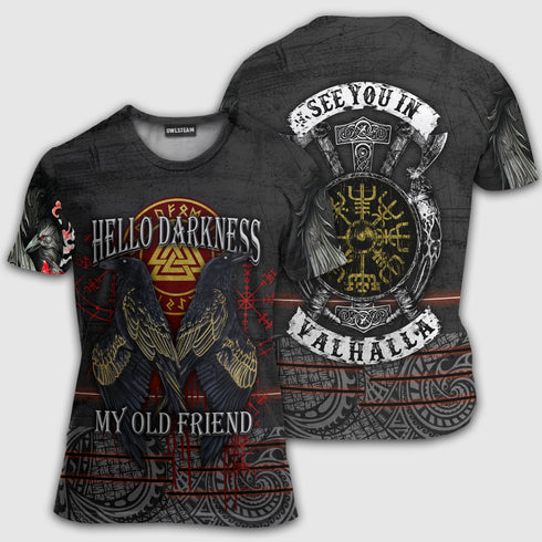 Viking hello darkness my old friend - Hoodie - HOOD01NGA100921