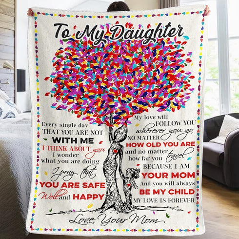 Mom to daughter - i pray that you are safe well and happy - blanket - DivesArt LLC