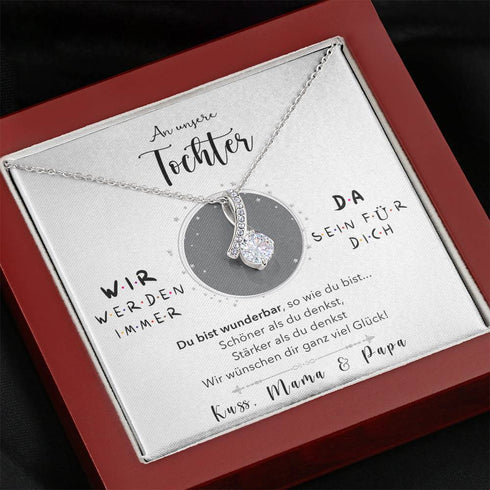 Weißgold Kette - An unsere Tochter
