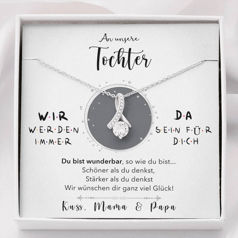Weißgold Kette - An unsere Tochter